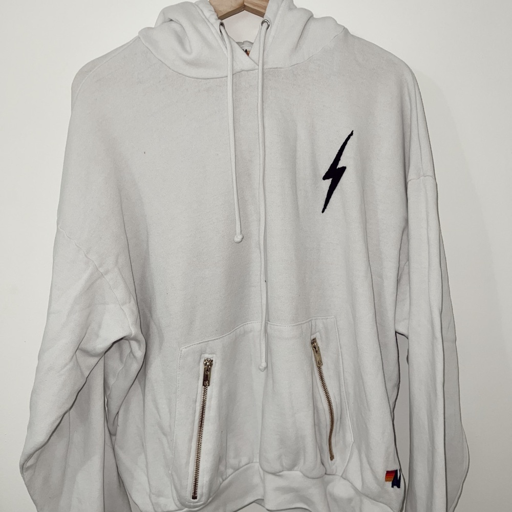 aviator nation white hoodie